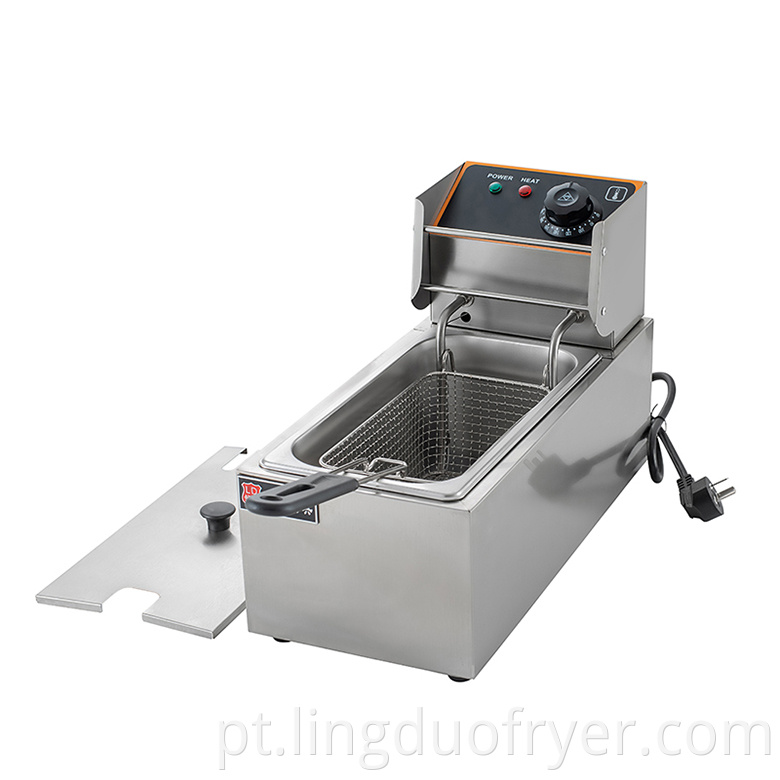 4l Single Basket Electric Fryer Right